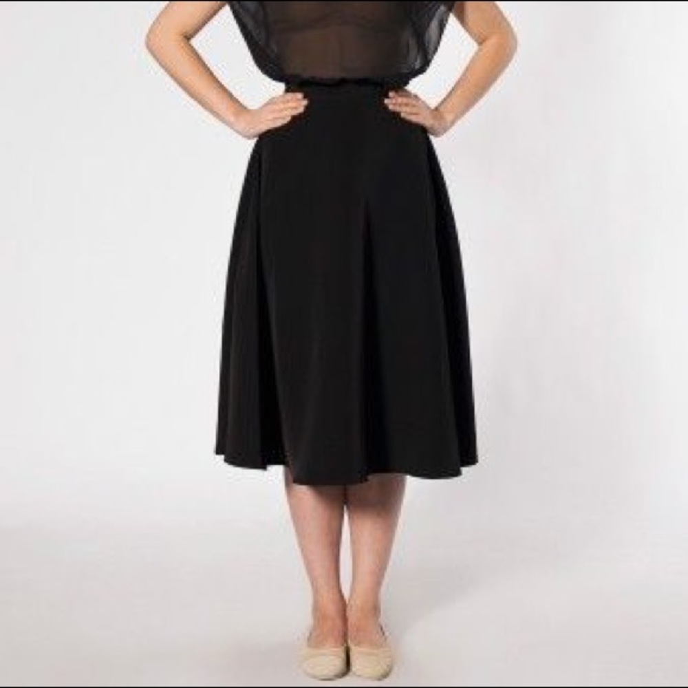 American Apparel Circle Skirt - Black, Size M